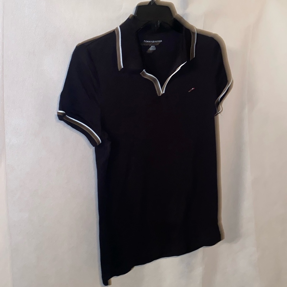 TOMMY HILFIGER COLLAR SHIRT NEW WITH TAGS BLACK